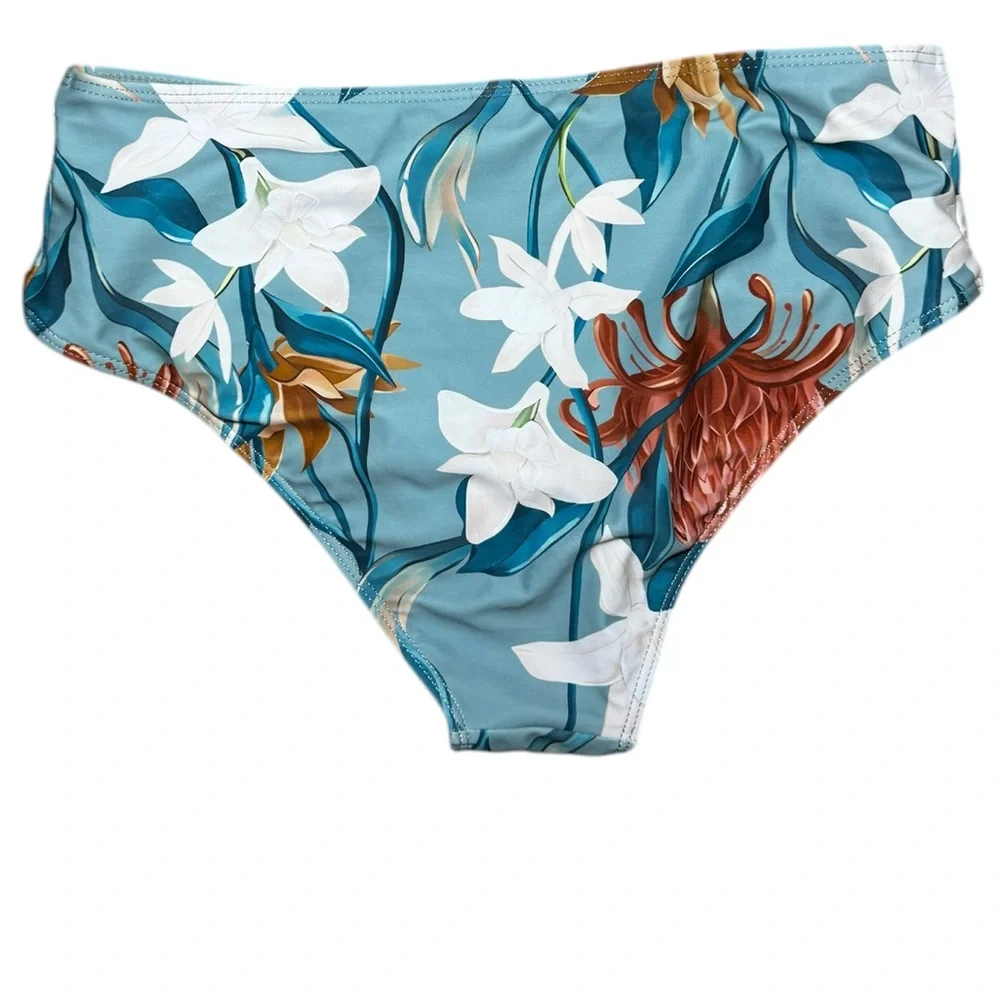 NWOT Floral Ruffle Bikini Set Size Medium - Picture 6 of 9